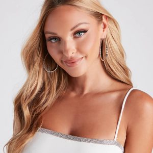 Simply Trendy Teardrop Hoop Earrings