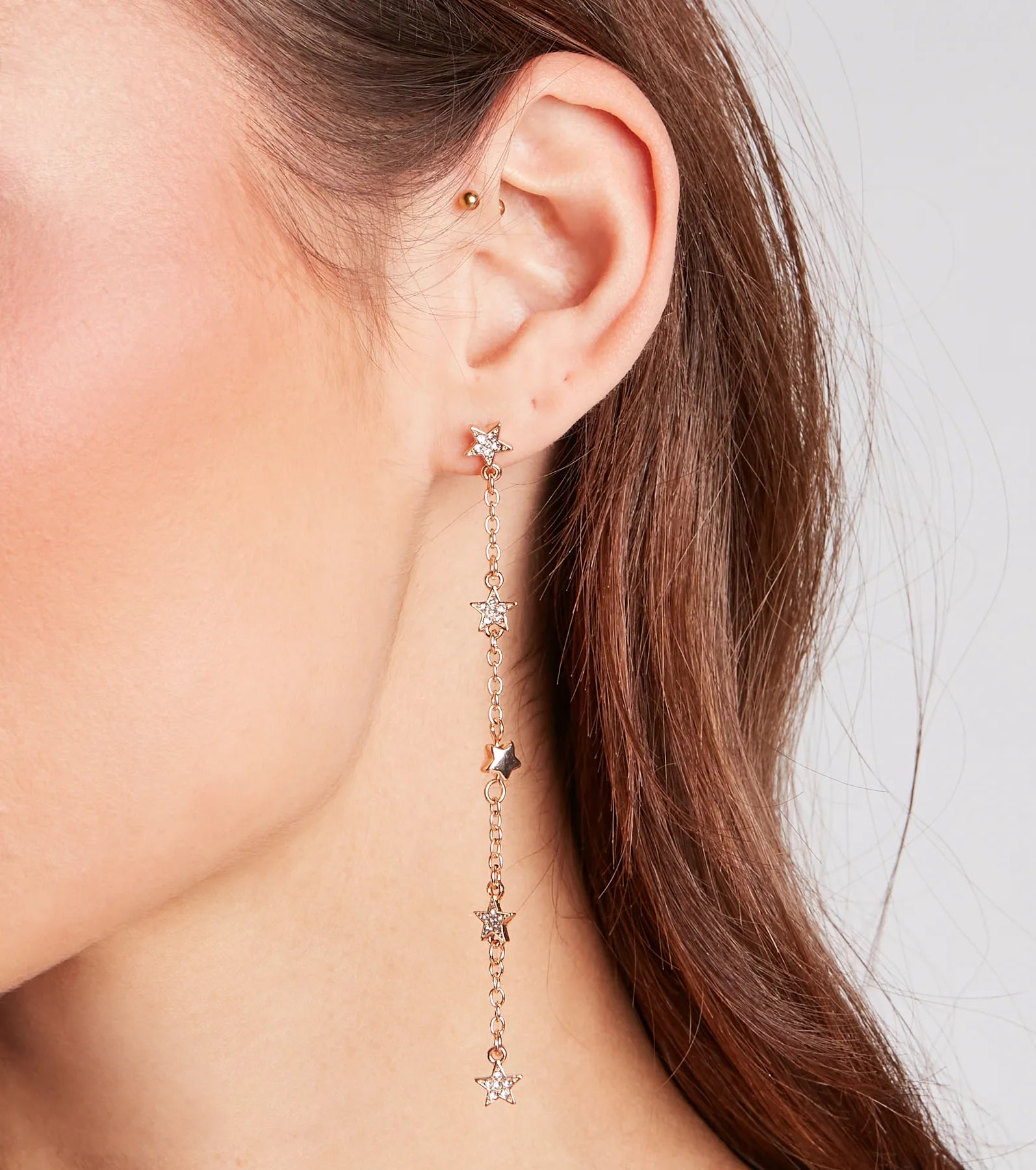 Dreamy Rhinestone Star Duster Earrings - Image 2