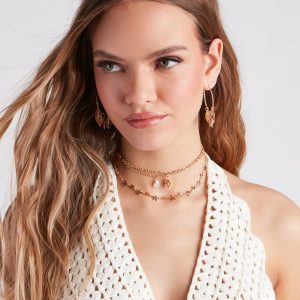 Dainty Leaf Fringe Hoop Earrings