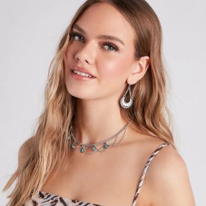 Chic Bohemian Style Earrings Set