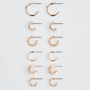Casual Luxe Look Hoop Earrings Set