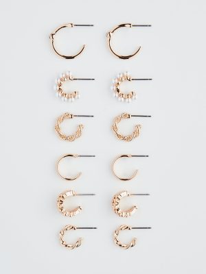 Casual Luxe Look Hoop Earrings Set