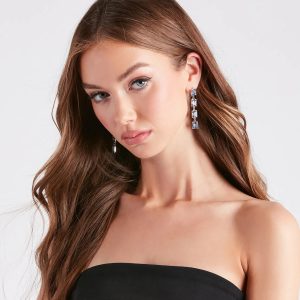 A Tale About Love Linear Gemstone Earrings