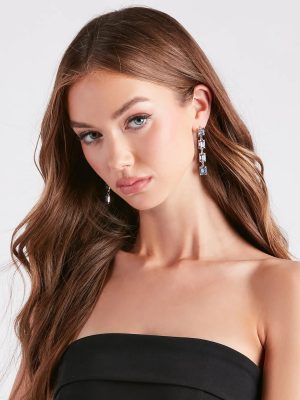 A Tale About Love Linear Gemstone Earrings