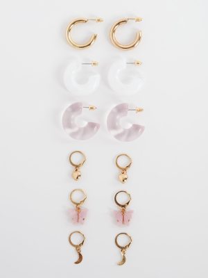 Hearts Align Six-Pack Earrings Set