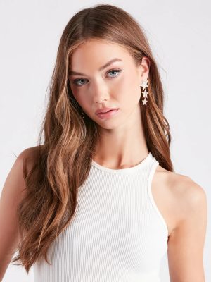 Reach For The Stars Rhinestone Earrings