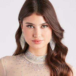 Captivating Glamour Rhinestone Statement Earrings