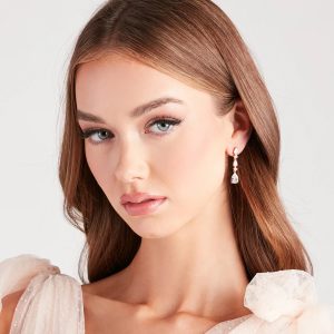 Pretty And Dainty Cubic Zirconia Duster Earrings