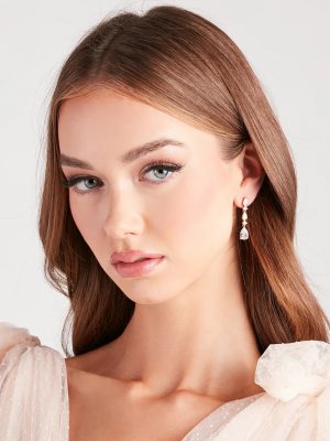Pretty And Dainty Cubic Zirconia Duster Earrings