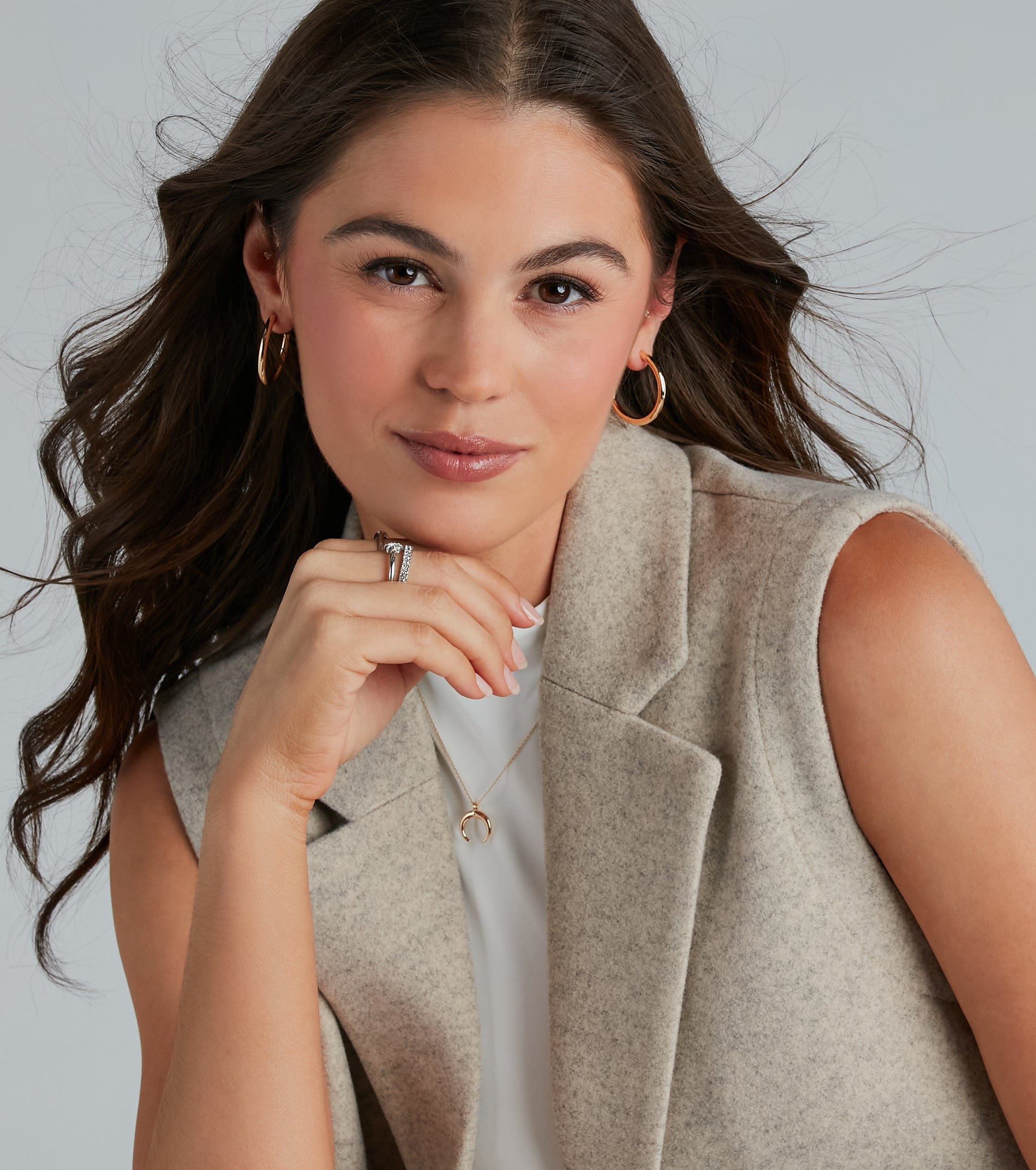 Sleek 14K Gold Plated Small Hoop Earrings - Image 2