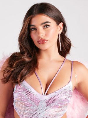 Go For The Glam Rhinestone Fringe Earrings