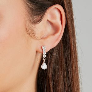 Dainty Elegance Cubic Zirconia Drop Earrings