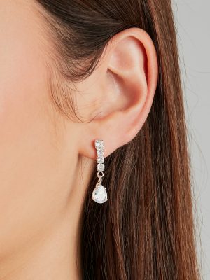 Dainty Elegance Cubic Zirconia Drop Earrings