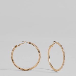 Beautiful Sparkle Rhinestone Hoop Earrings