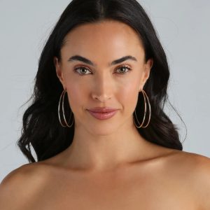Sleek Staple Double-Hoop Earrings