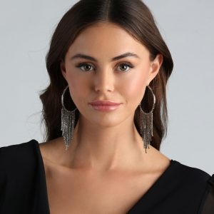 Fiercely Fringed Hoop Fringe Earrings