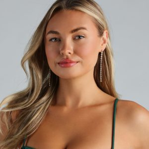 Dainty Luxe Rhinestone Drop Earrings