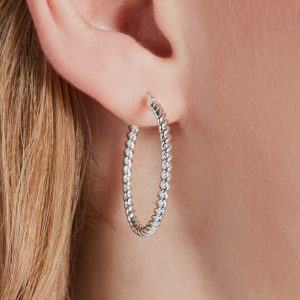 Unique Chic Sterling Silver Plated Hoop Earrings