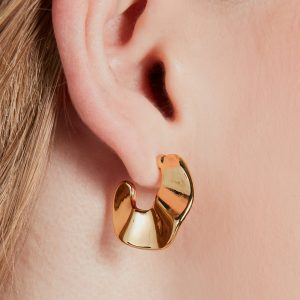 Fine Luxury 14K Gold Plated Hoop Earrings