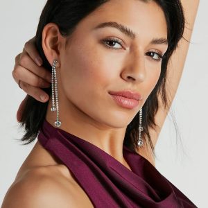 Stunning Shine Rhinestone Dainty Duster Earrings