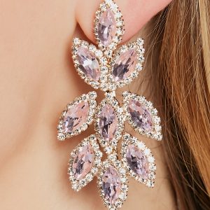 Luxe Elegance Marquise Gemstone Statement Earrings