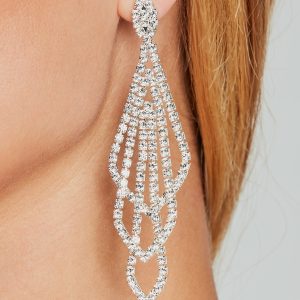 Luxe Icon Rhinestone Chandelier Earrings