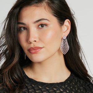 Glam Factor Rhinestone Chandelier Earrings