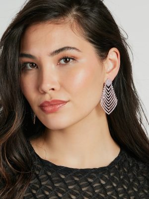 Glam Factor Rhinestone Chandelier Earrings