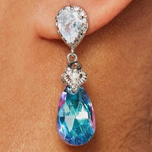 Elegant Teardrop Colored Gemstone Earrings