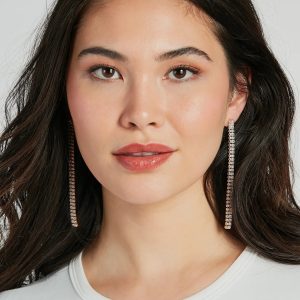 Pretty Pairing Rhinestone Linear Earrings