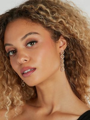 Glam Perfection Rhinestone Linear Earrings