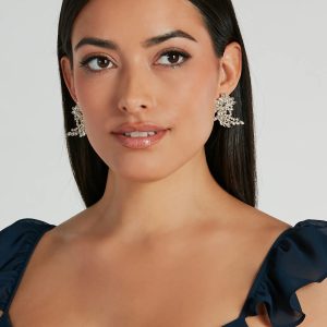 Gorgeous Gleam Rhinestone Statement Stud Earrings