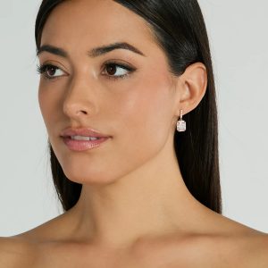 Glitzy Goals Cubic Zirconia Pendant Drop Earrings