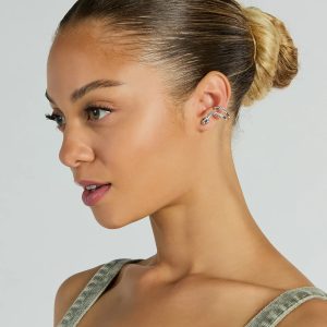 Enchanting Serpentine Snake Rhinestone Earrings