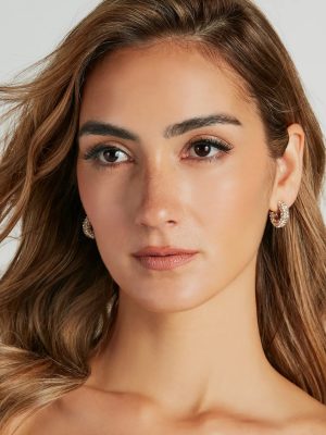 Radiant Stance Rhinestone Mini Hoop Earrings