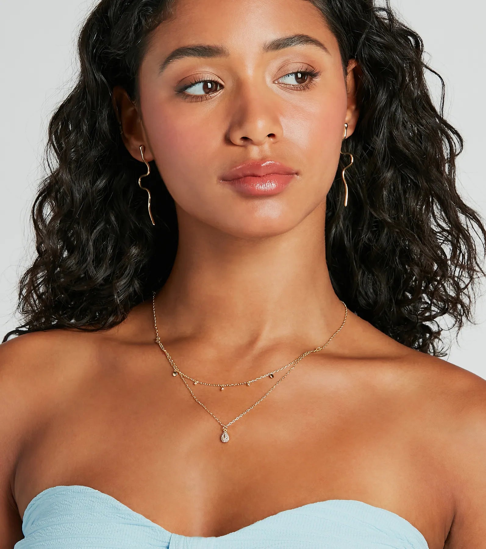 Edgy Charm Twisted Snake Statement Earrings - Image 2