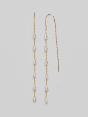 Dainty Chic Pearl Chain Threader Earrings