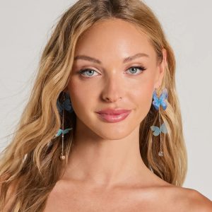 Whimsical Chic Organza Butterfly Statement Earrings