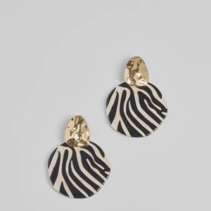 Wild Thing Zebra Print Statement Earrings