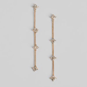 Twinkle Brightly Rhinestone Linear Earrings