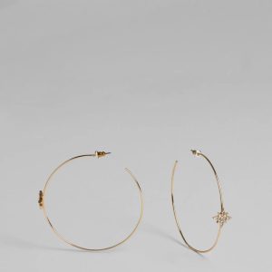 Celestial Sparkle Rhinestone Star Hoop Earrings