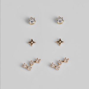 Wish Upon A Star Three Pack Stud Earring Set