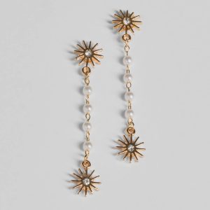 Sunny Outlook Sun Drop Faux Pearl Earrings