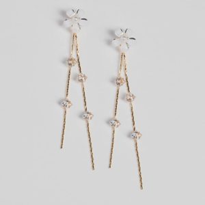 Graceful Flair Floral Linear Earrings