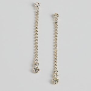 Twinkling Beauty Rhinestone Linear Earrings
