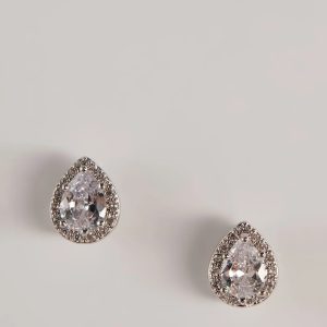 Found A Stud Teardrop Cubic Zirconia Earrings