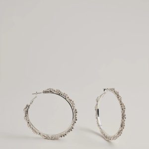 Glam Glow Rhinestone Twist Hoop Earrings