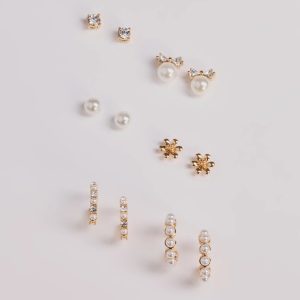 Dainty Luxury Six Pack Stud Earrings Set