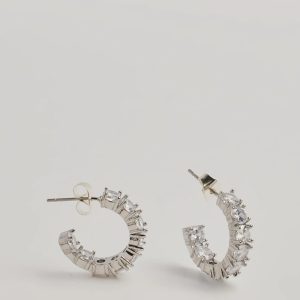 Stylish Staple Cubic Zirconia Mini Hoop Earrings