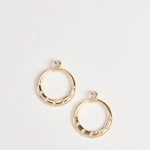 Sleek Glam Rhinestone Hoop Earrings